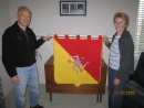 Art and Cathy holding the Sicilian Banner