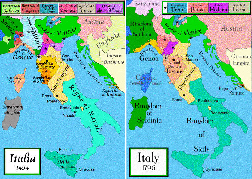political map of the Mediterranean