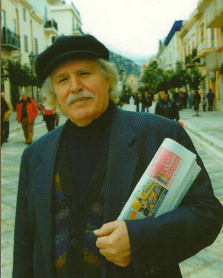 Carlo Puleo with newspaper